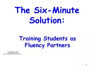 Training Students as Fluency Partners