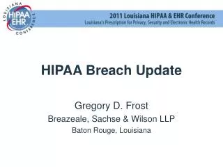 HIPAA Breach Update