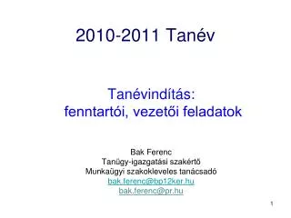 2010-2011 Tanév