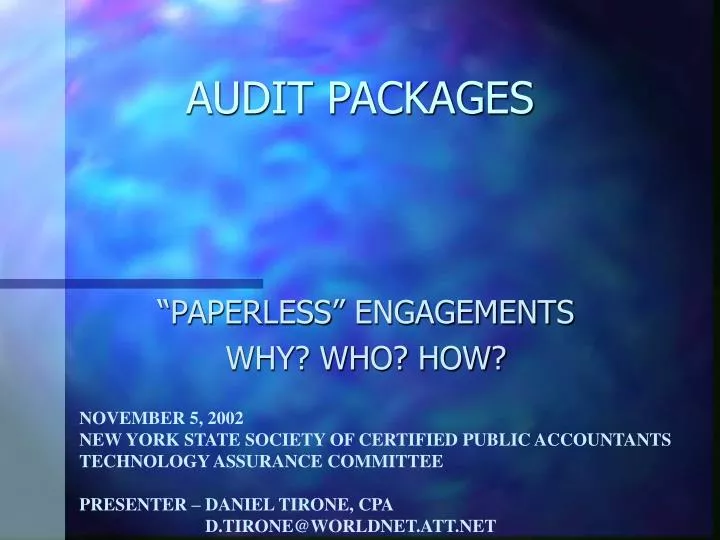 audit packages