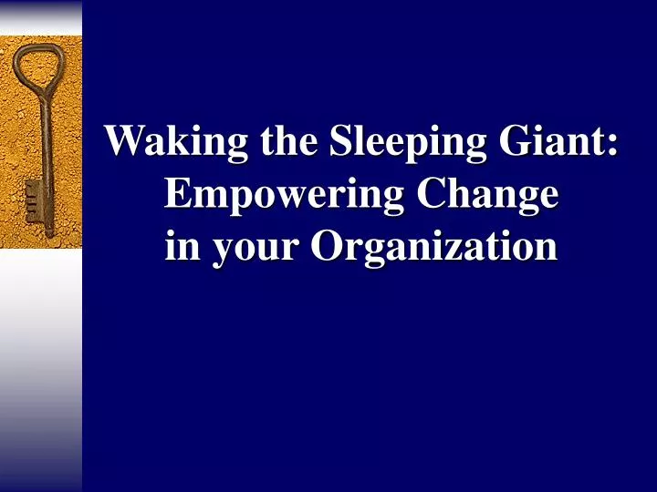 waking the sleeping giant empowering change in your organization