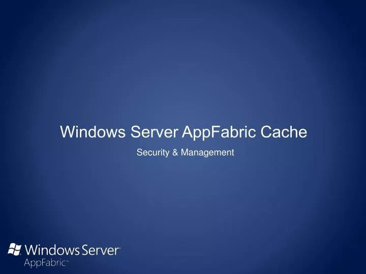 windows server appfabric cache