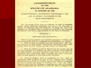 The Problems with the Alabama Constitution