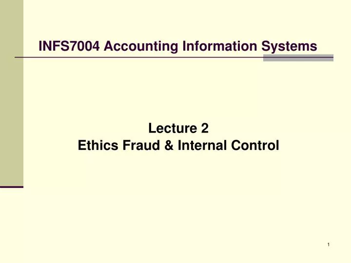 infs7004 accounting information systems