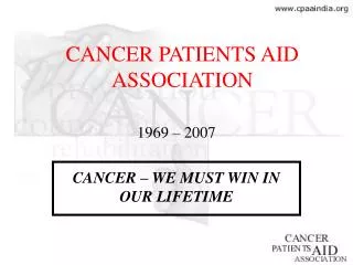 CANCER PATIENTS AID ASSOCIATION