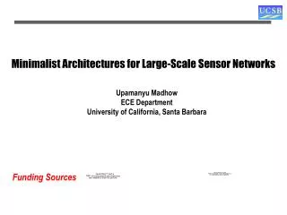 Minimalist Architectures for Large-Scale Sensor Networks