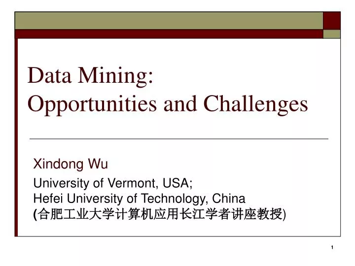 data mining opportunities and challenges