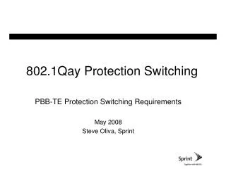 802.1Qay Protection Switching