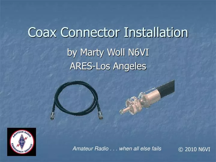 coax connector installation