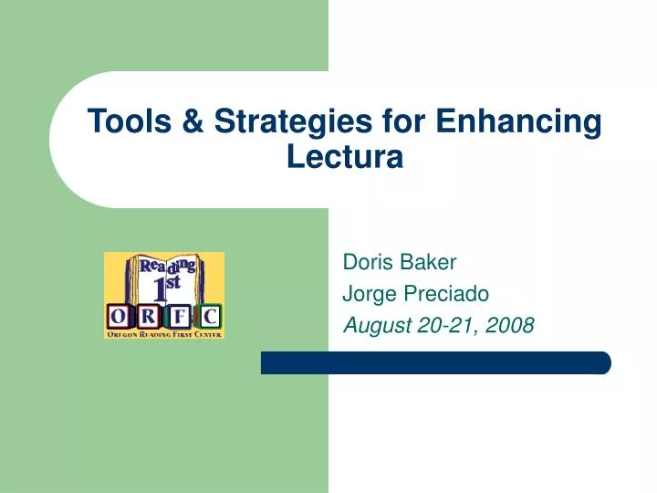 tools strategies for enhancing lectura