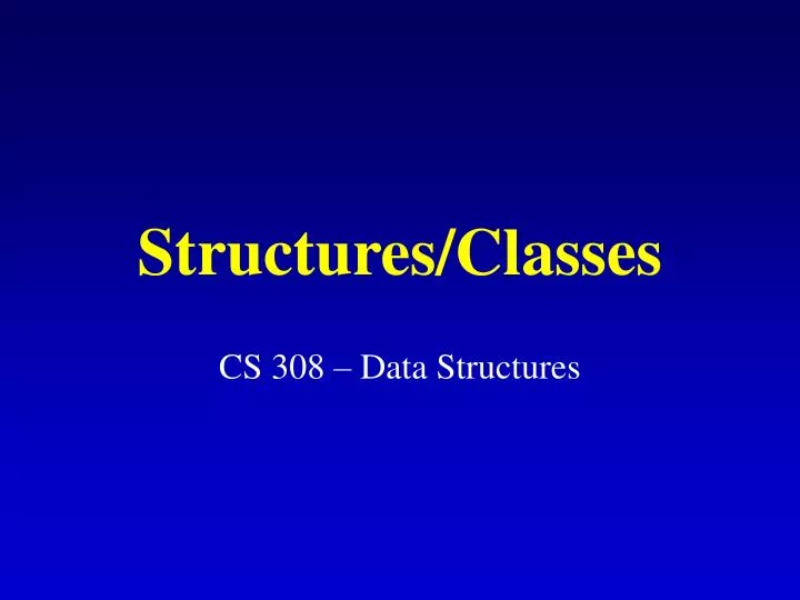 structures classes