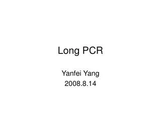 Long PCR