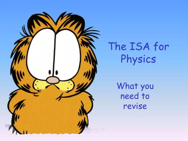 the isa for physics