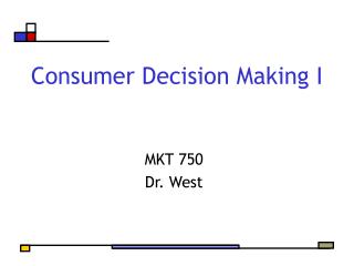 Consumer Decision Making I