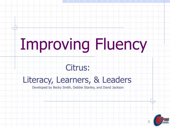 improving fluency