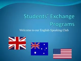Students’ Exchange Programs