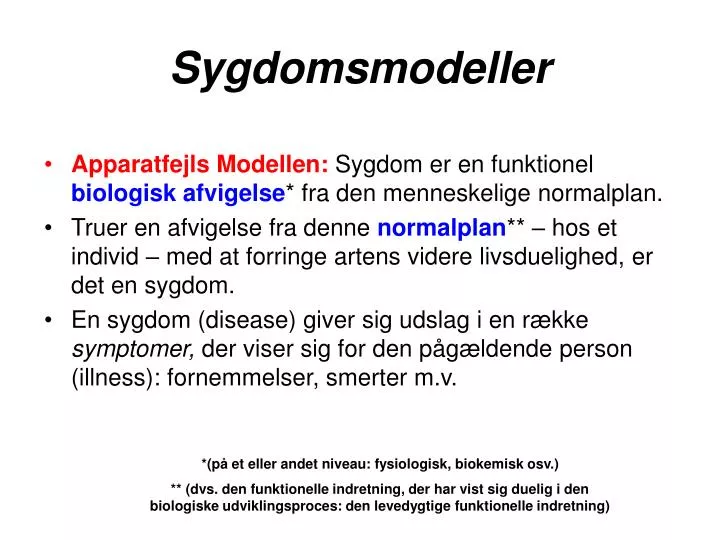 sygdomsmodeller