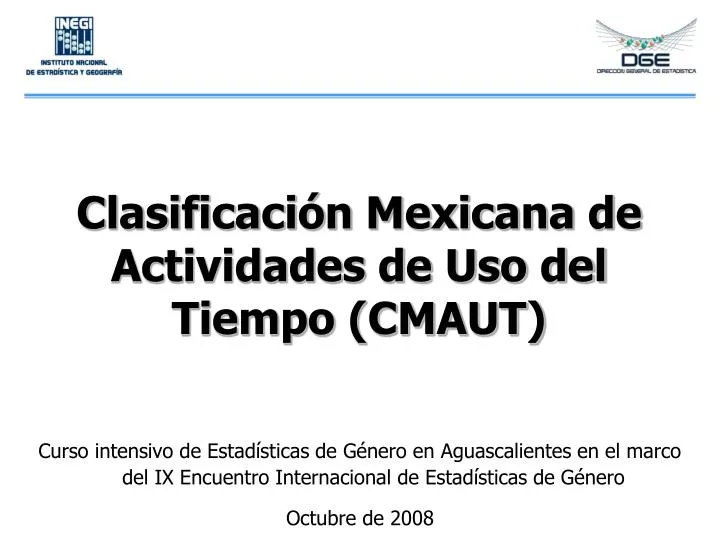 clasificaci n mexicana de actividades de uso del tiempo cmaut