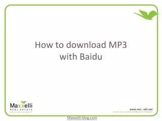 How to download MP3 with Baidu