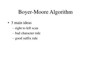 Boyer-Moore Algorithm