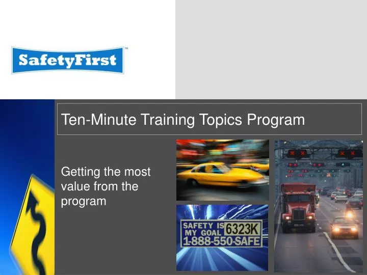ten minute training topics program