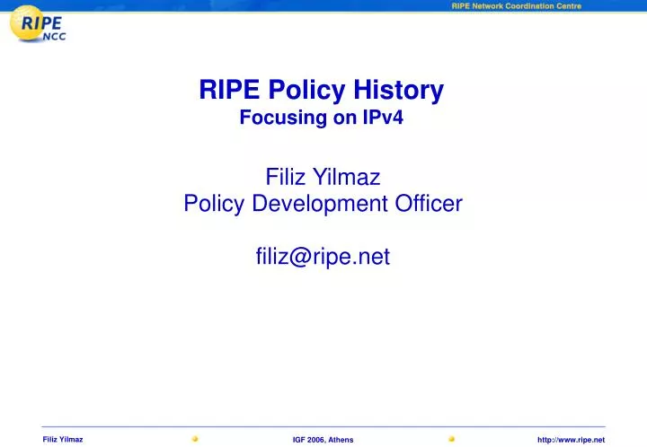 ripe policy history focusing on ipv4