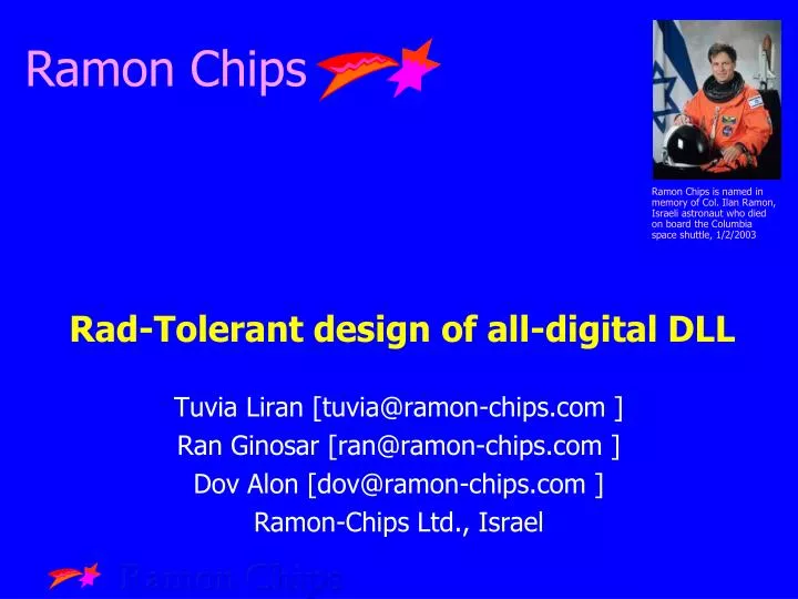 rad tolerant design of all digital dll