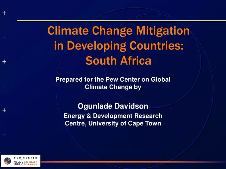 climate change mitigation in developing countries south africa