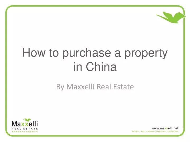 how to purchase a property in china