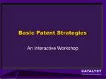 Basic Patent Strategies - slide 1