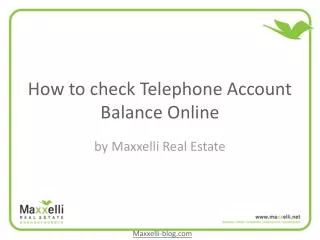 How to check telephone account balance