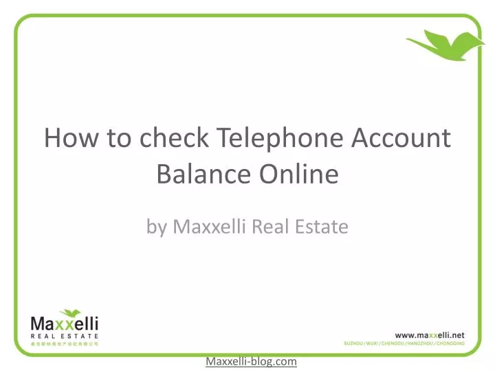 how to check telephone account balance online