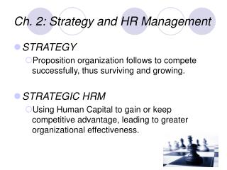 Ch. 2: Strategy and HR Management