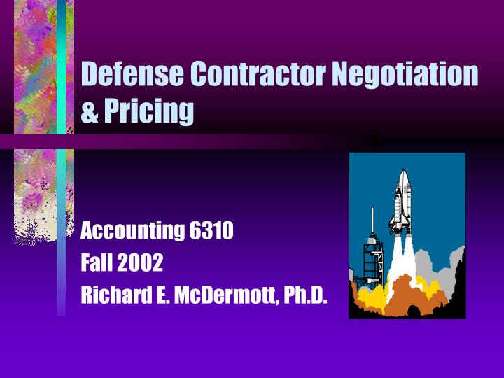 defense contractor negotiation pricing