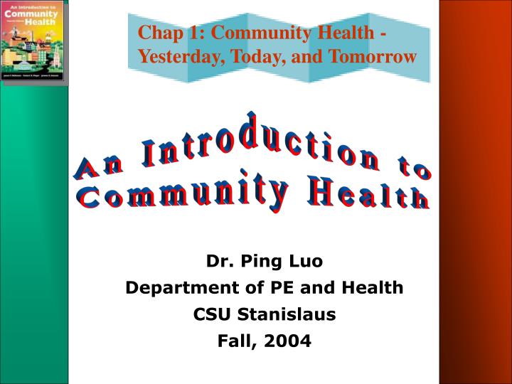 dr ping luo department of pe and health csu stanislaus fall 2004