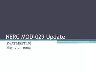 NERC MOD-029 Update