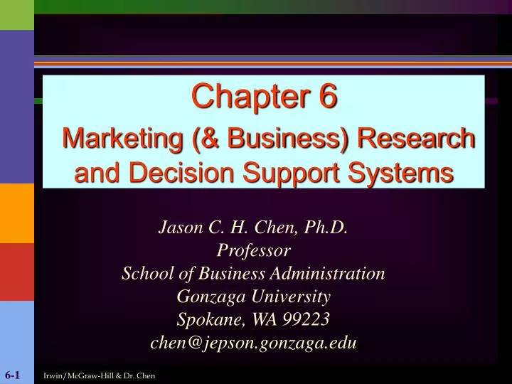 chapter 6 marketing business research and decision support systems
