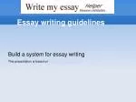 Essay Writing Guidelines - slide 1