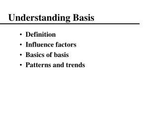 Understanding Basis