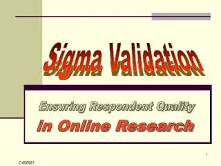 in Online Research