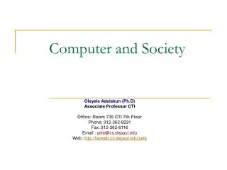 Computer and Society