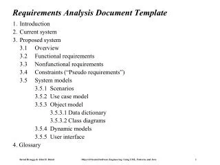Requirements Analysis Document Template
