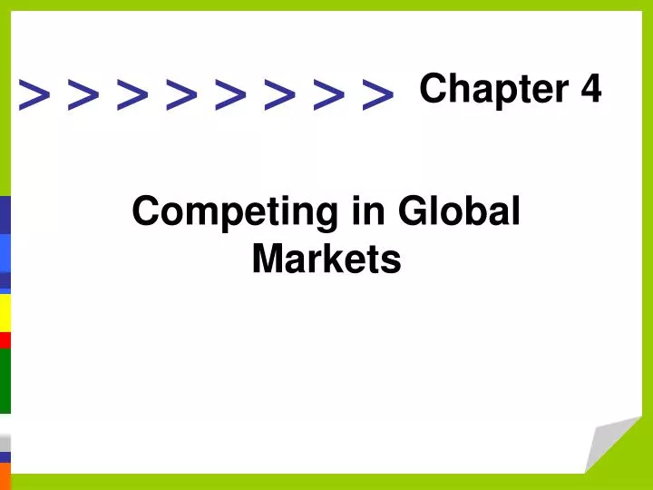 competing in global markets