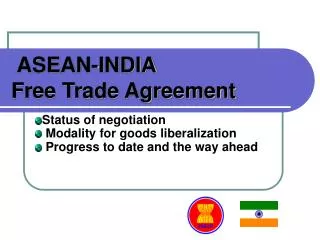 ASEAN-INDIA Free Trade Agreement
