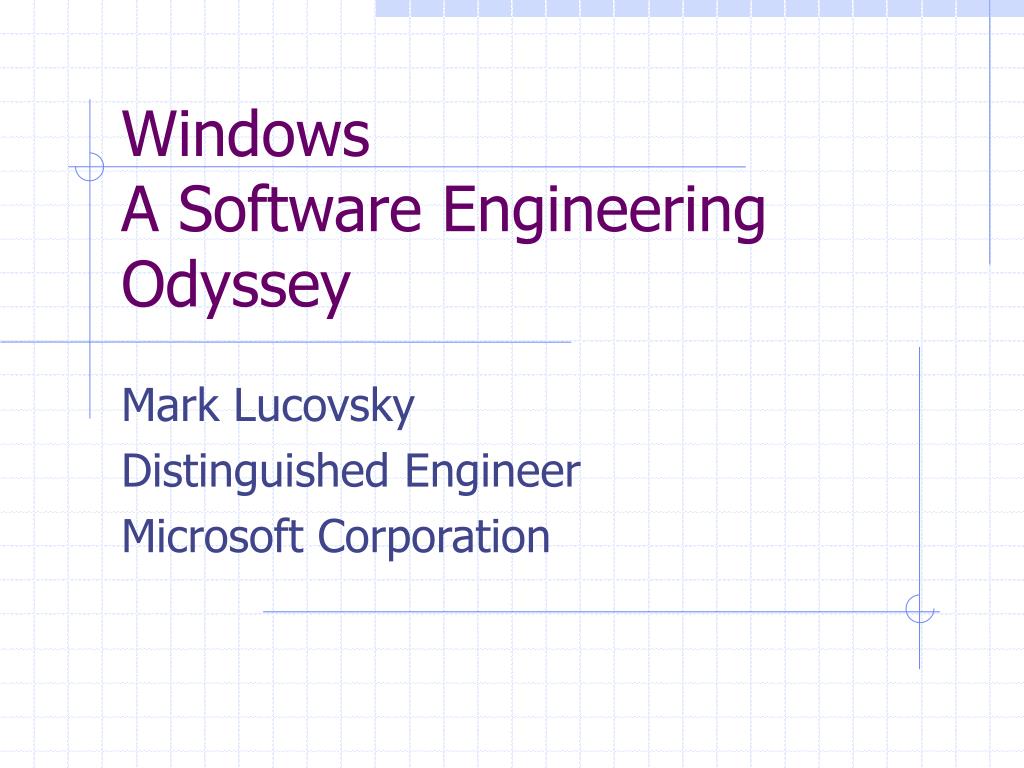 PPT The Evolution of Windows NT Insights from Mark Lucovsky