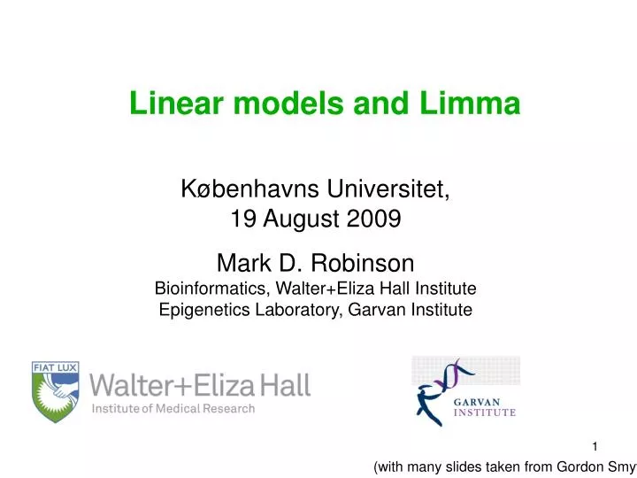 linear models and limma