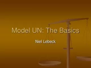 Model UN: The Basics