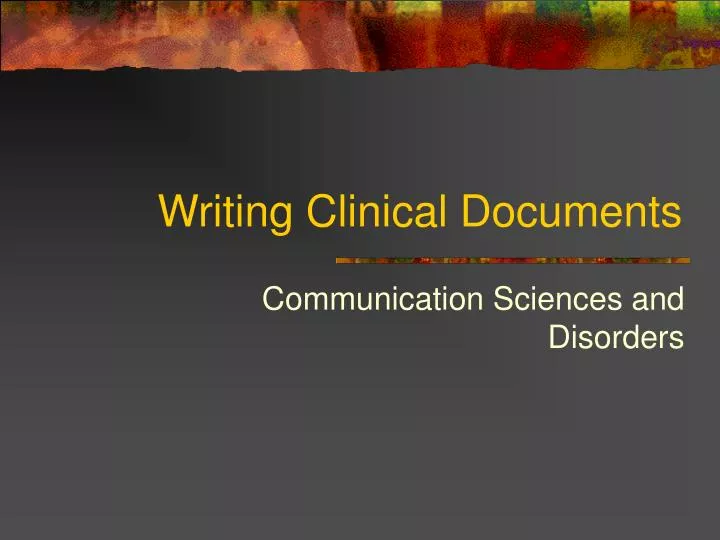 writing clinical documents