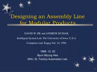 Designing an Assembly Line for Modular Products