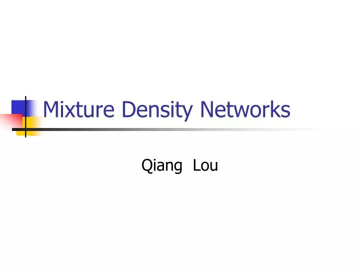 mixture density networks